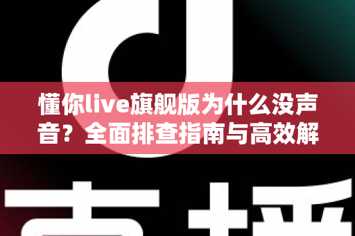 懂你live旗舰版为什么没声音？全面排查指南与高效解决方案一篇文章讲透