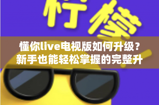 懂你live电视版如何升级？新手也能轻松掌握的完整升级指南