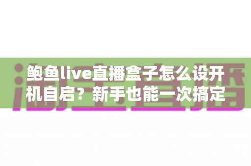 鲍鱼live直播盒子怎么设开机自启？新手也能一次搞定的开机自动启动设置全攻略