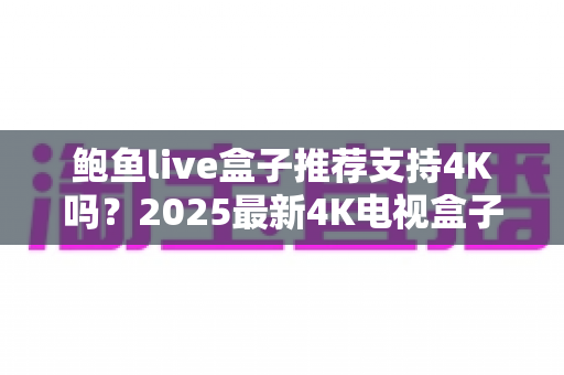 鲍鱼live盒子推荐支持4K吗？2025最新4K电视盒子选购与使用全攻略