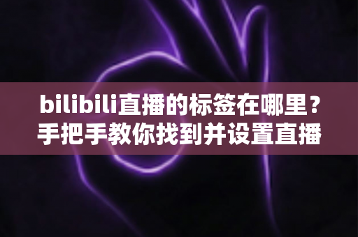 bilibili直播的标签在哪里？手把手教你找到并设置直播标签的完整指南