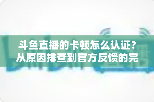 斗鱼直播的卡顿怎么认证？从原因排查到官方反馈的完整实用指南
