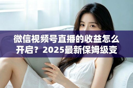 微信视频号直播的收益怎么开启?2025最新保姆级变现攻略,助你轻松解锁直播赚钱通道 微信视频号直播的收益怎么开启?2025最新保姆级变现攻略,助你轻松解锁直播赚钱通道