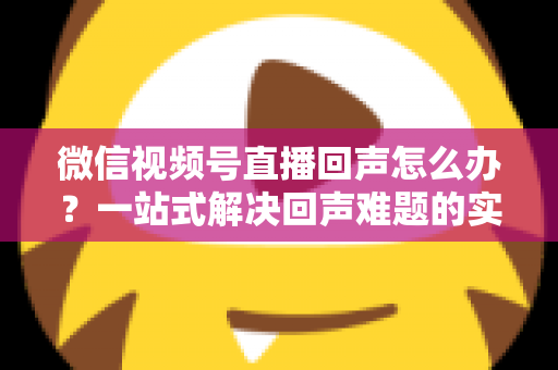 微信视频号直播回声怎么办？一站式解决回声难题的实用指南