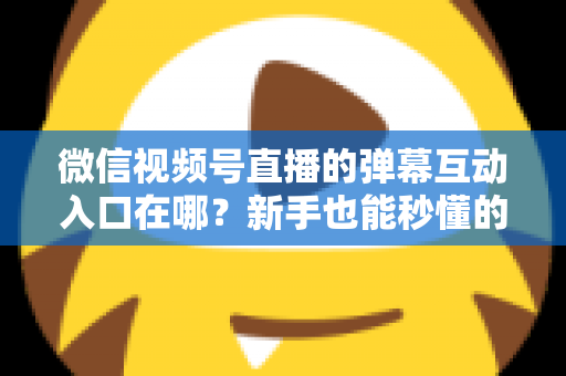 微信视频号直播的弹幕互动入口在哪？新手也能秒懂的直播间互动全攻略