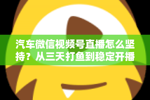 汽车微信视频号直播怎么坚持？从三天打鱼到稳定开播的实战指南