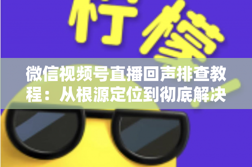 微信视频号直播回声排查教程：从根源定位到彻底解决的实战指南