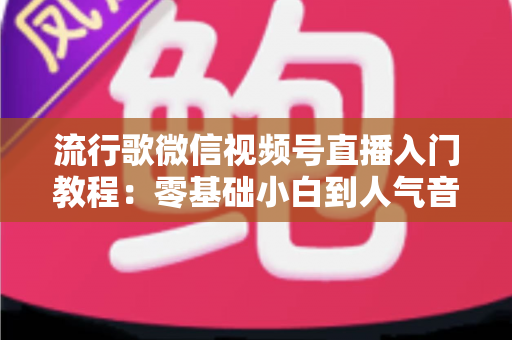 流行歌微信视频号直播入门教程：零基础小白到人气音乐主播的完整实战指南