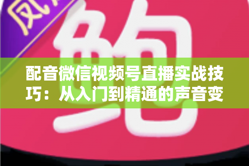 配音微信视频号直播实战技巧:从入门到精通的声音变现全攻略 配音微信视频号直播实战技巧:从入门到精通的声音变现全攻略