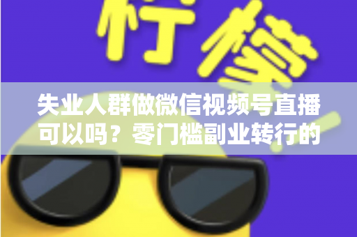 失业人群做微信视频号直播可以吗?零门槛副业转行的真实答案与实操指南 失业人群做微信视频号直播可以吗?零门槛副业转行的真实答案与实操指南