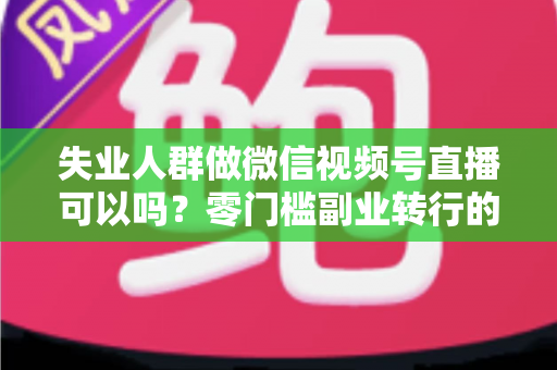 失业人群做微信视频号直播可以吗？零门槛副业转行的真实答案与实操指南