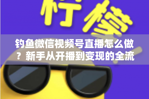 钓鱼微信视频号直播怎么做？新手从开播到变现的全流程实战指南