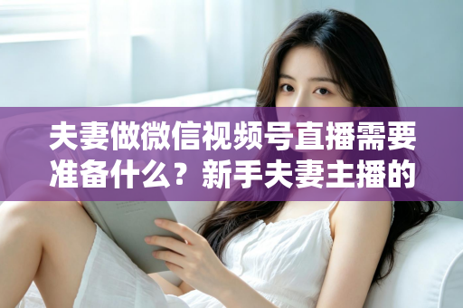 夫妻做微信视频号直播需要准备什么？新手夫妻主播的账号、设备、内容与运营全攻略